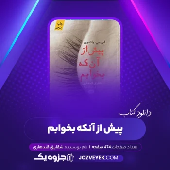 دانلود کتاب پیش از آنکه بخوابم شقایق قندهاری (PDF)