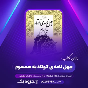 دانلود کتاب چهل نامه ی کوتاه به همسرم نادر ابراهیمی (PDF)