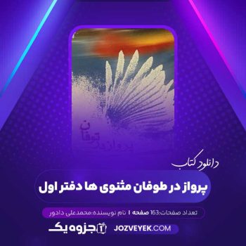 دانلود کتاب پرواز در طوفان مثنوی ها دفتر اول محمد علی دادور (PDF)