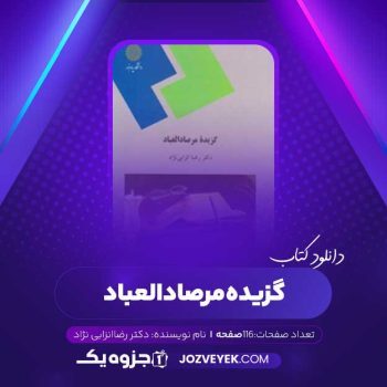 دانلود کتاب گزیده مرصادالعباد دکتر رضا انزابی نژاد (PDF)